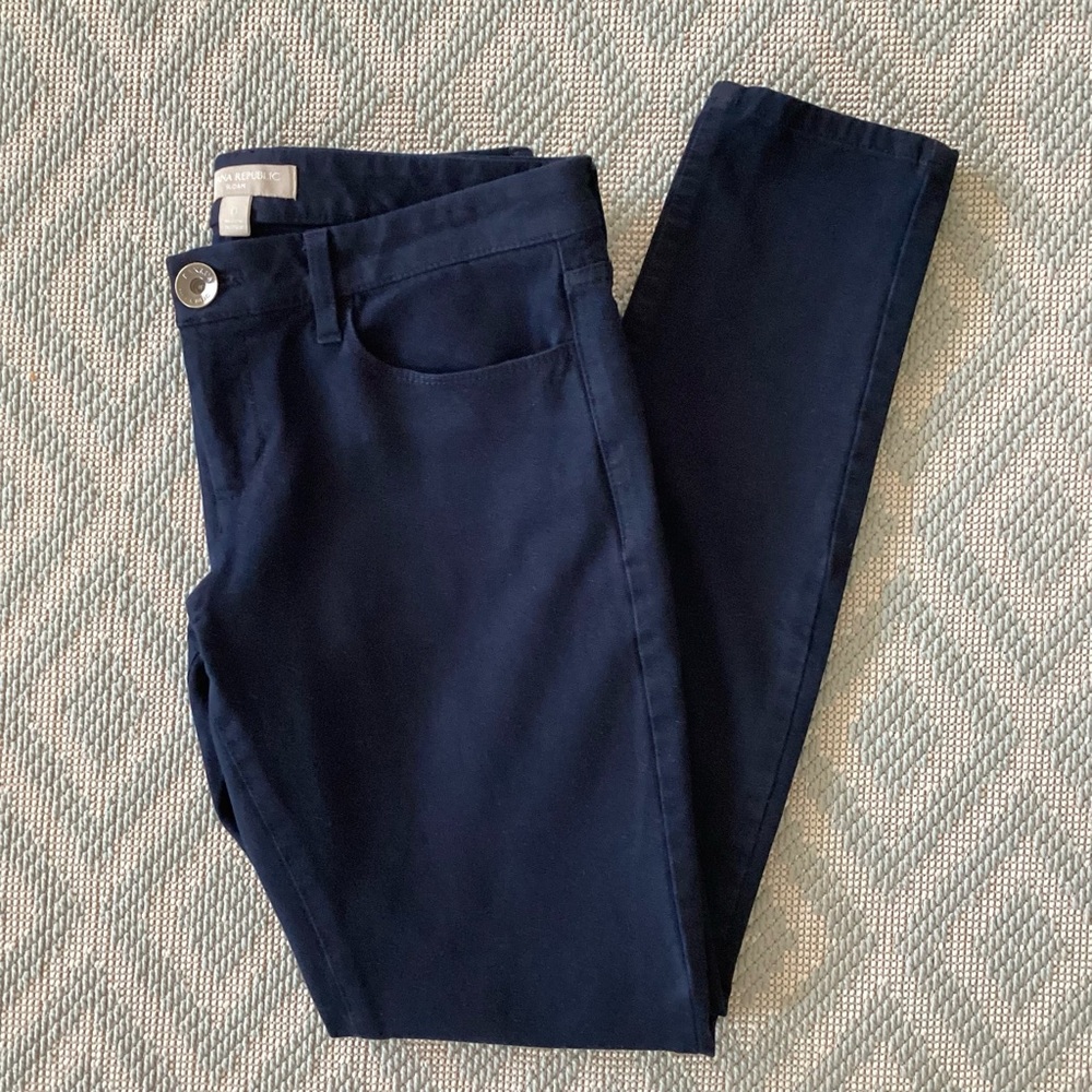 Banana Republic Navy Sloan Pants Size 0 - Picture 11 of 11
